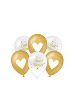 pd party Party Balloons Gold/White - Just Married