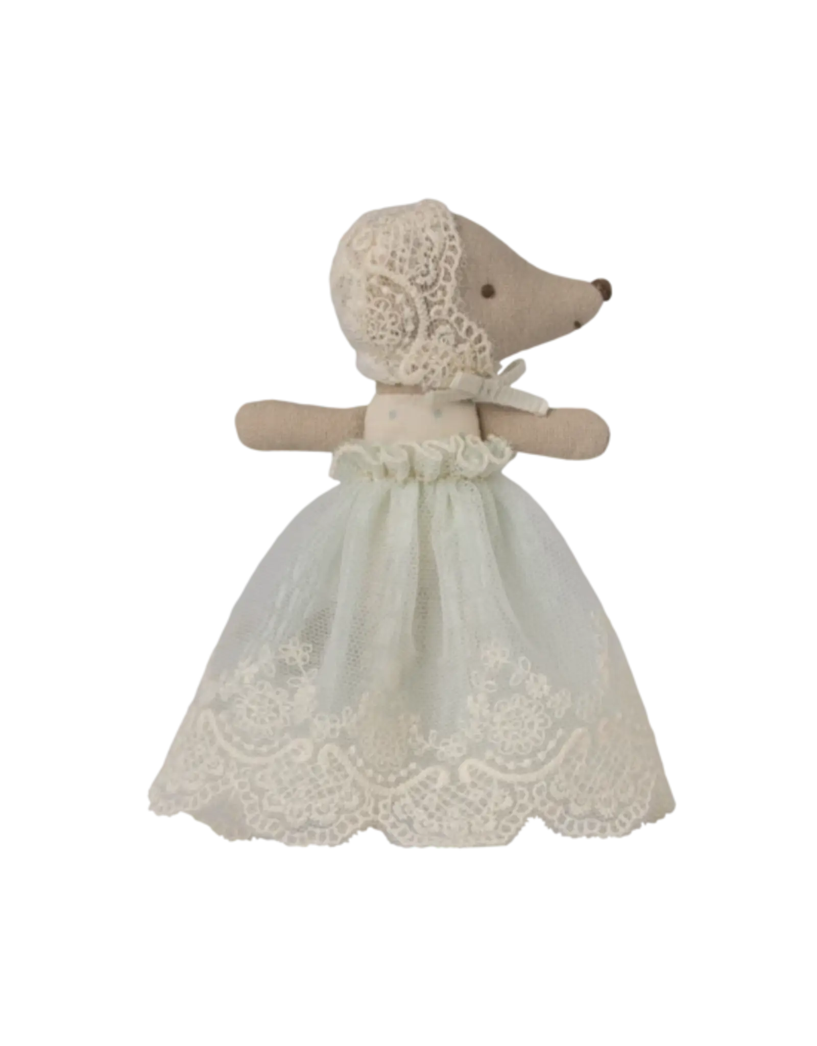 Maileg Baby Mouse in Gown - Mint