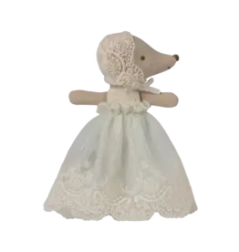 Maileg Baby Mouse in Gown - Mint