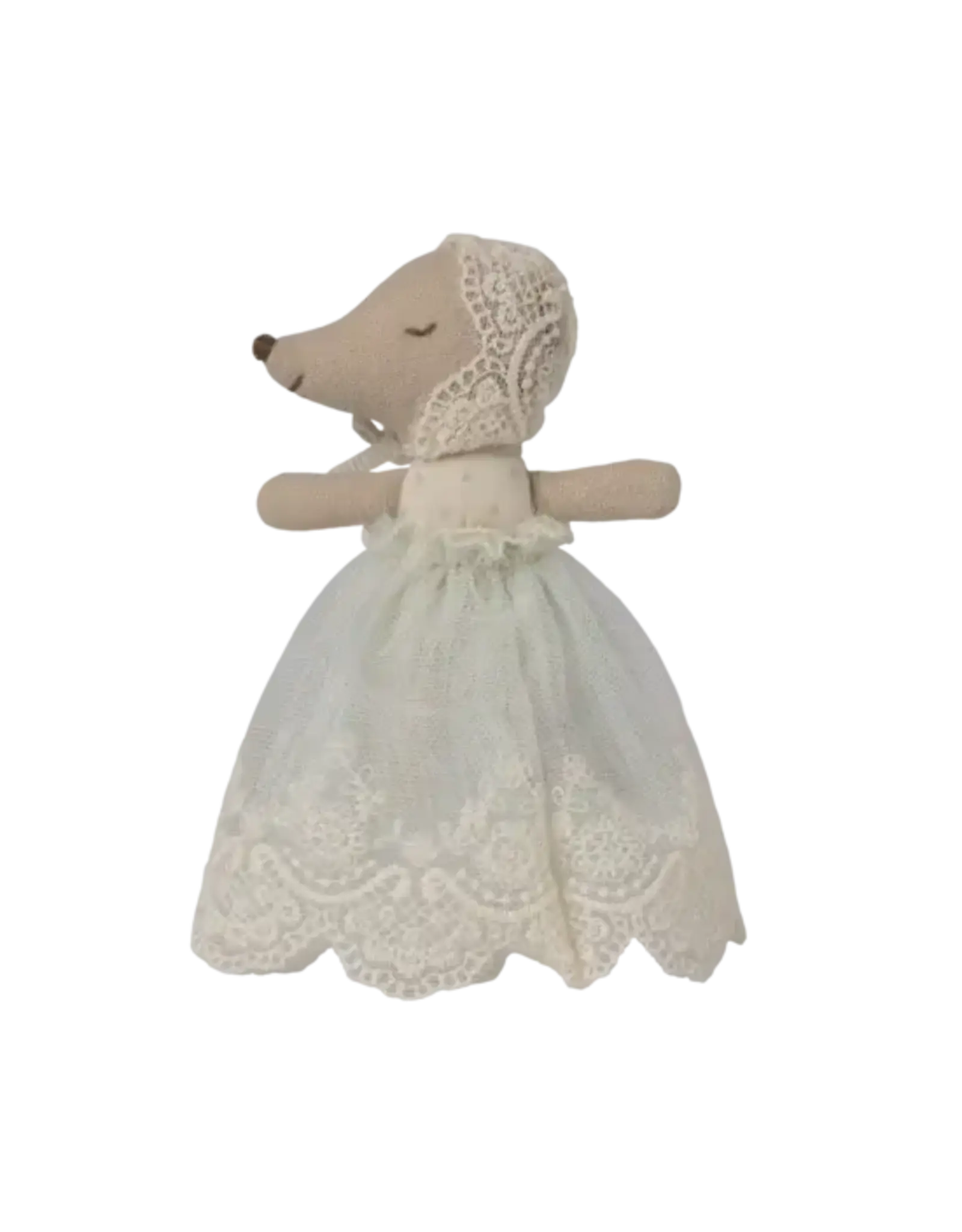 Maileg Baby Mouse in Gown - Mint