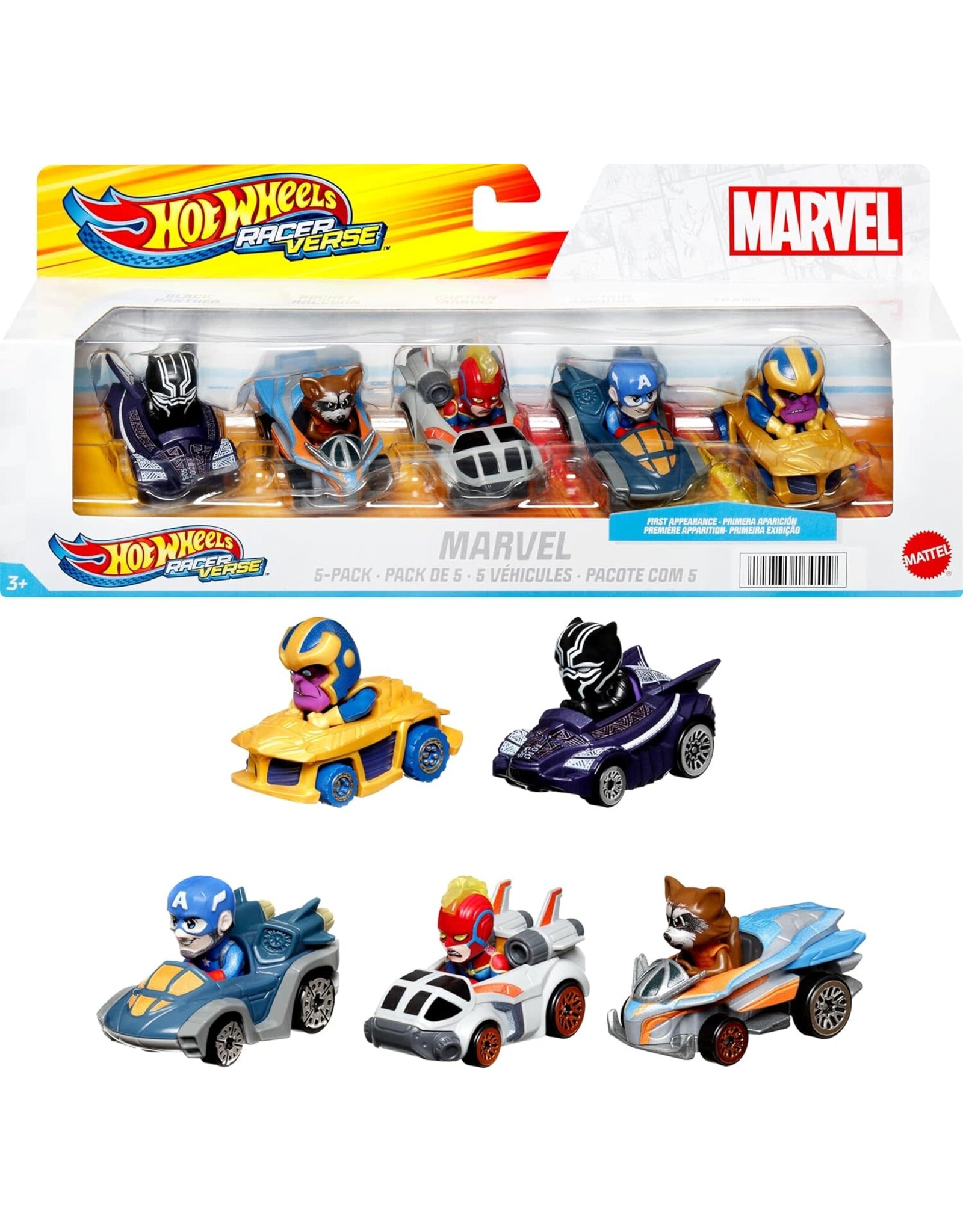 HotWheels Hot Wheels Racer Verse Marvel 5-Pack