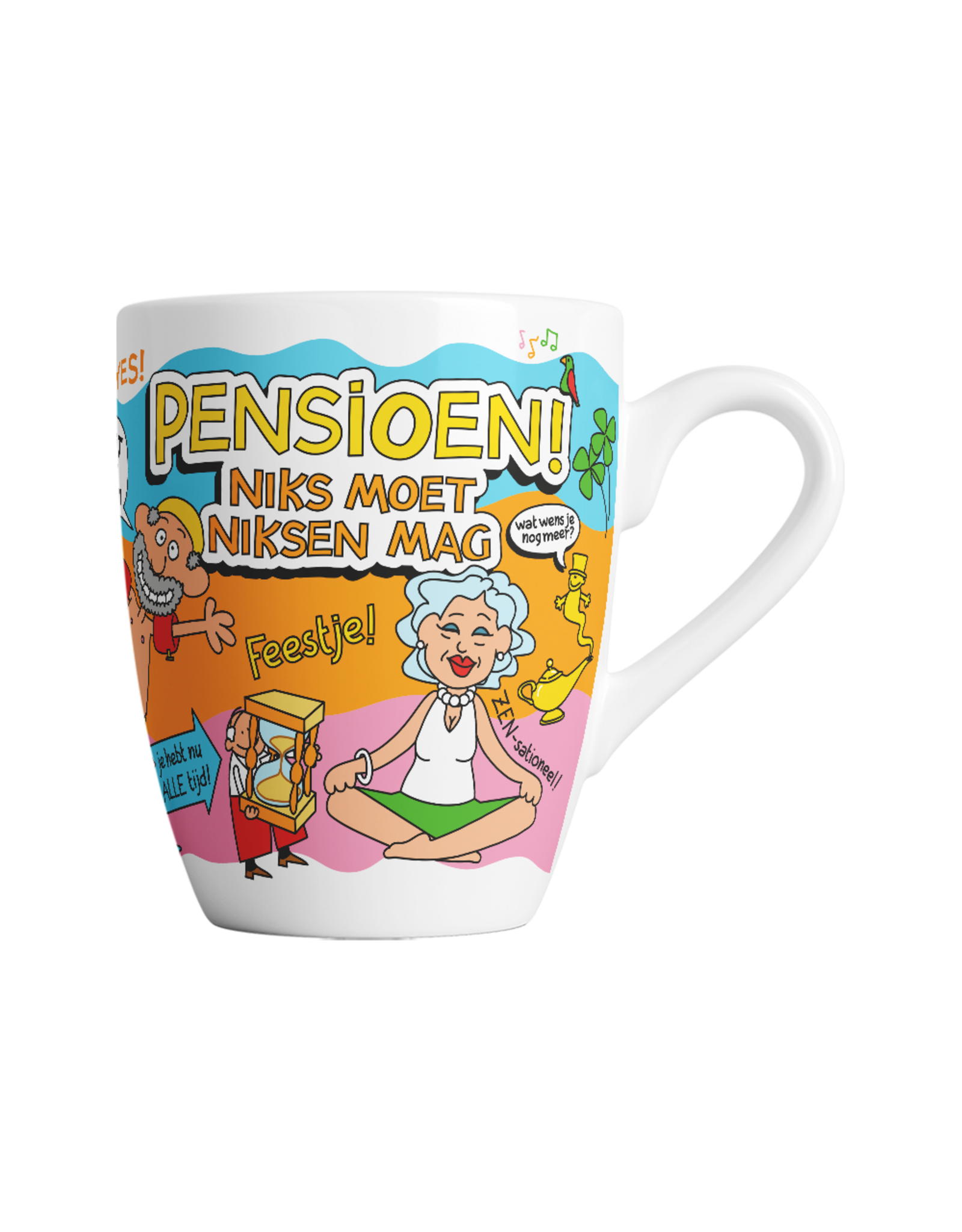 pd party Cartoonmok Pensioen, Niks moet