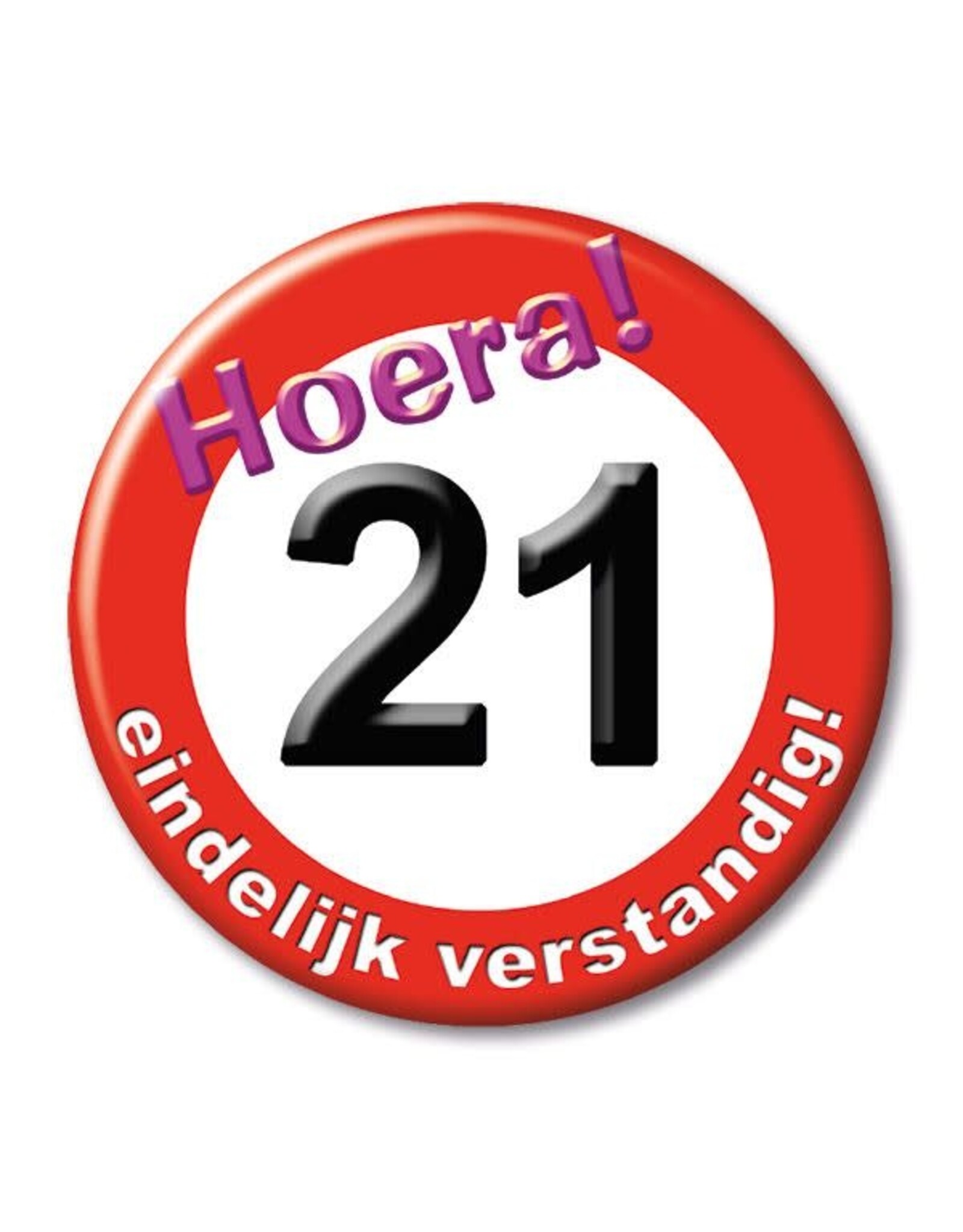 pd party Button Small Verkeersbord - 21