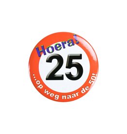 pd party Button Small Verkeersbord - 25