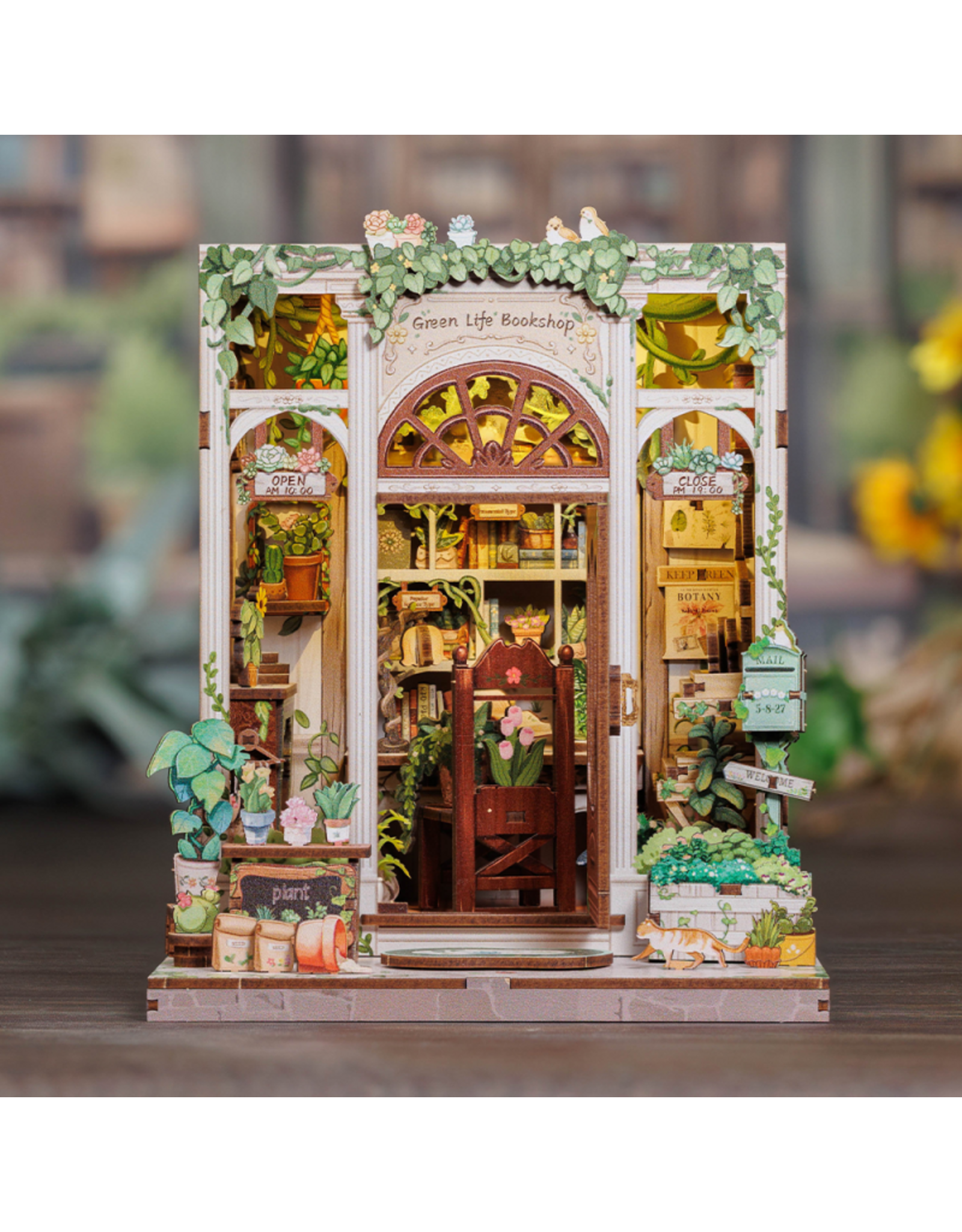 CuteBee DIY Miniature House "Green Life Bookshop"
