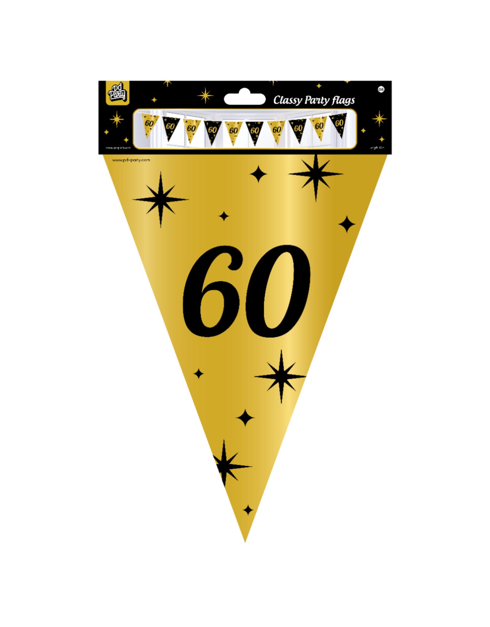 pd party Classy Party Flags Foil met Leeftijd