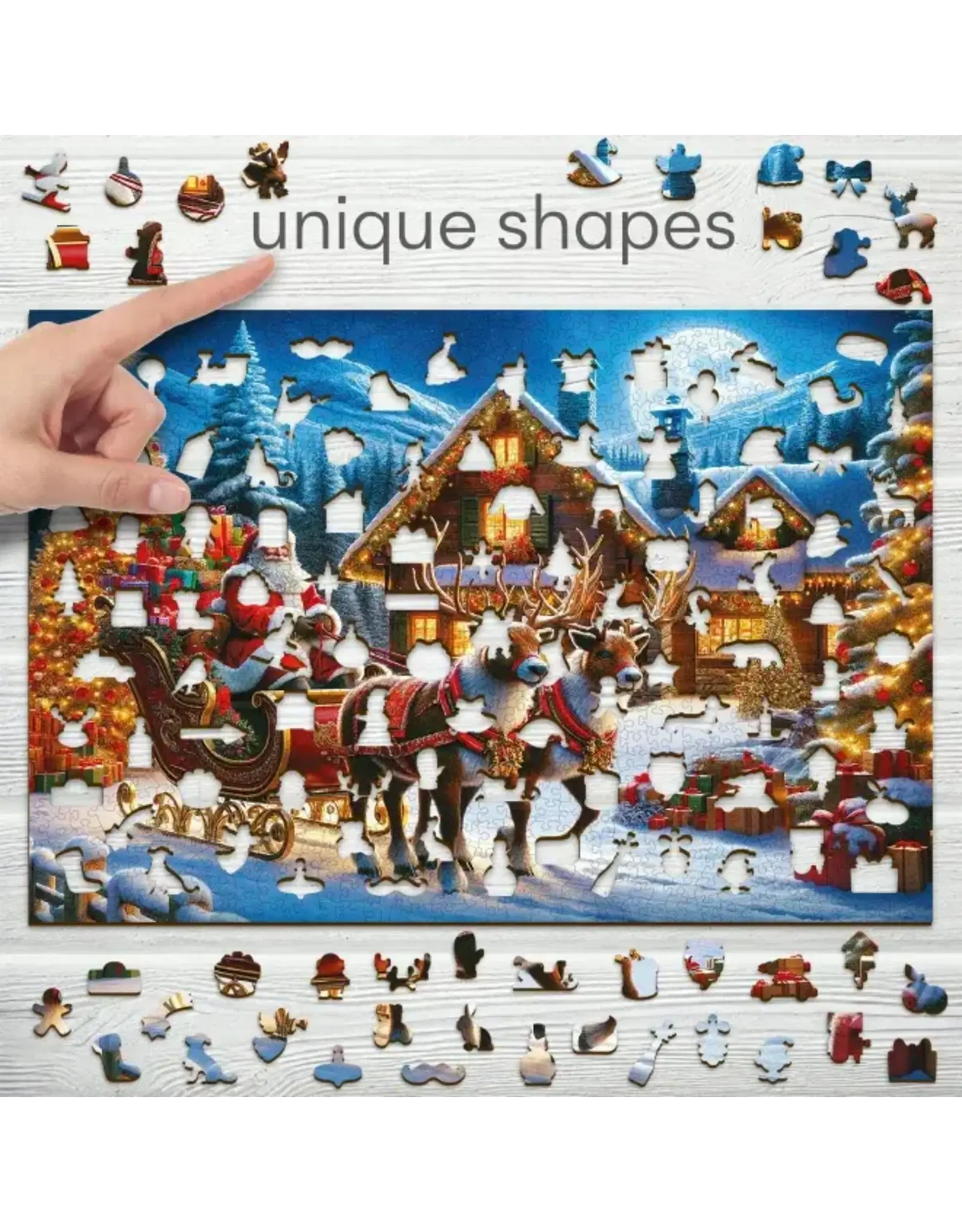Wooden Puzzle 1010 Santa Claus Is Comming