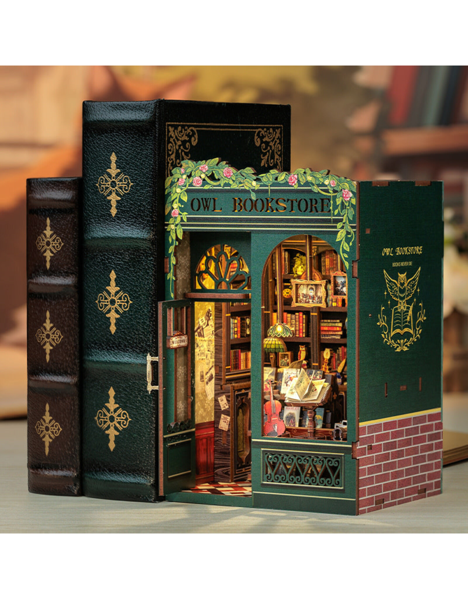 DIY Book Nook Kit ''Owl Bookstore''