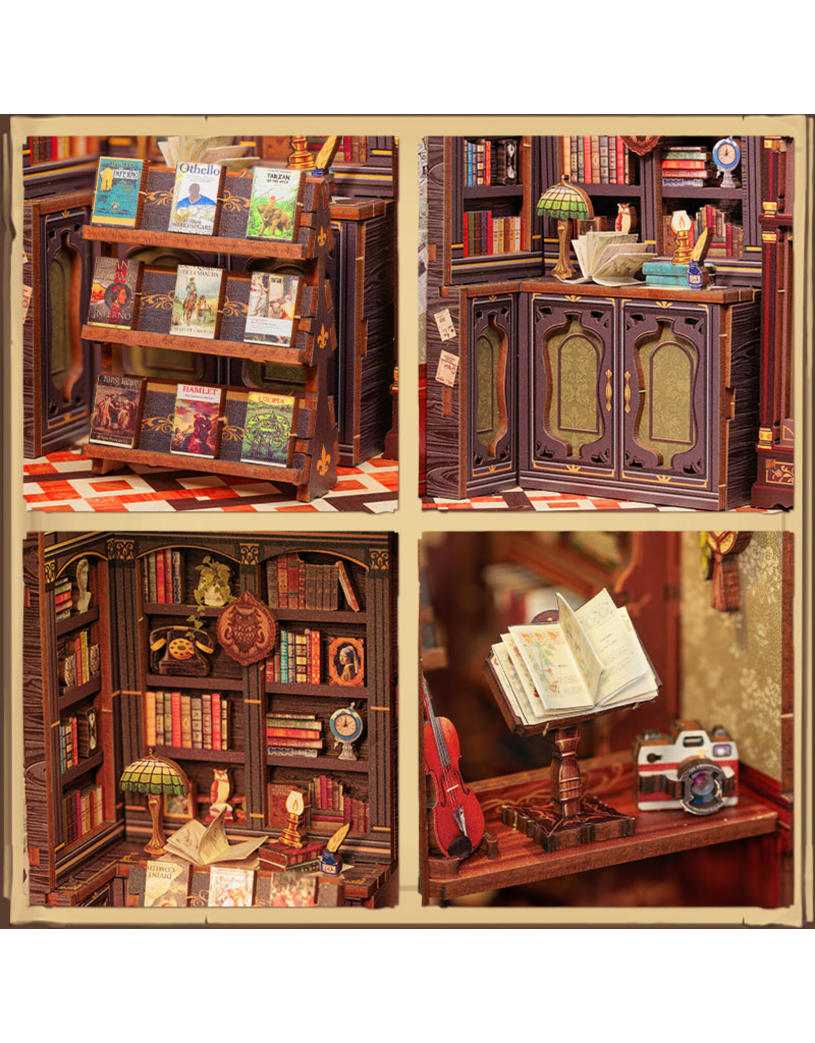 DIY Book Nook Kit ''Owl Bookstore''
