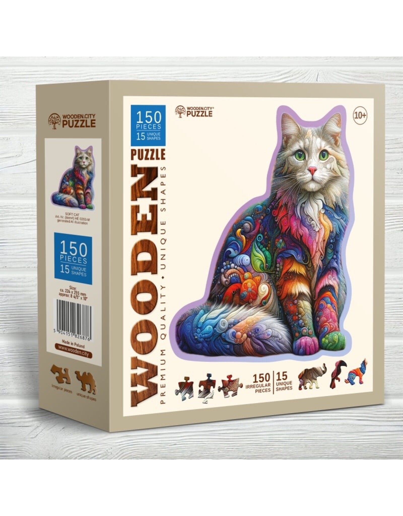 Houten Legpuzzel “Soft Cat”