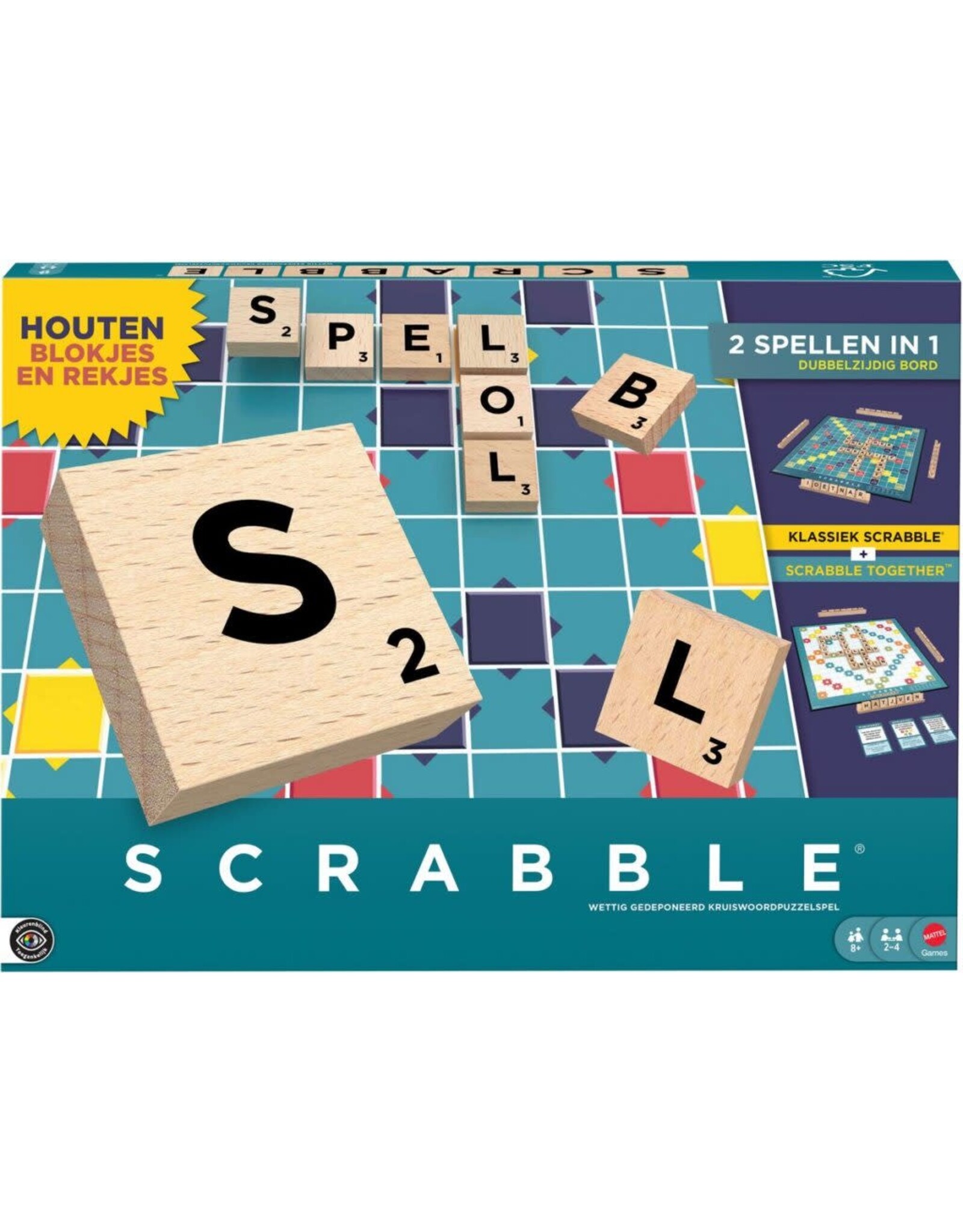 Mattel Scrabble Hout
