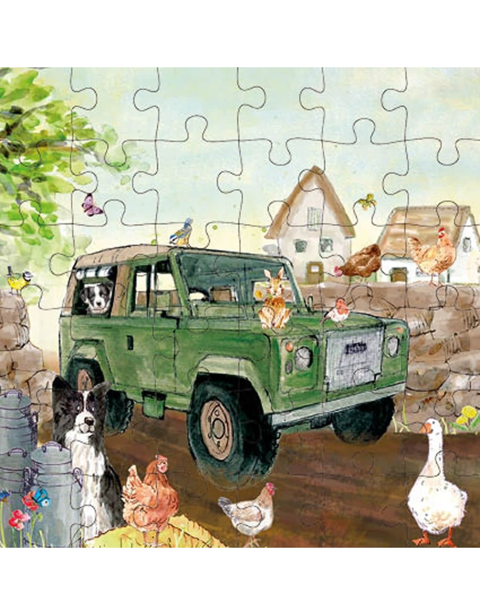 Animal Friends Animal Friends Card + Puzzle "Land Rover"