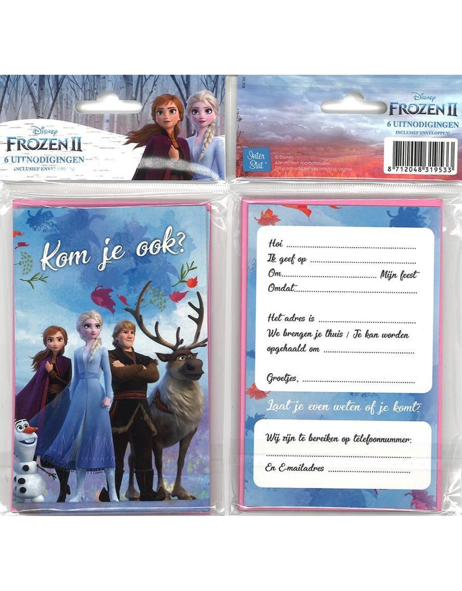 Uitnodigingen “Frozen Blauw”