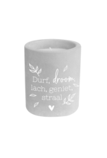 pd party Cement Candle - Durf, Droom...
