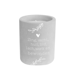 pd party Cement Candle - Zing, Vecht...