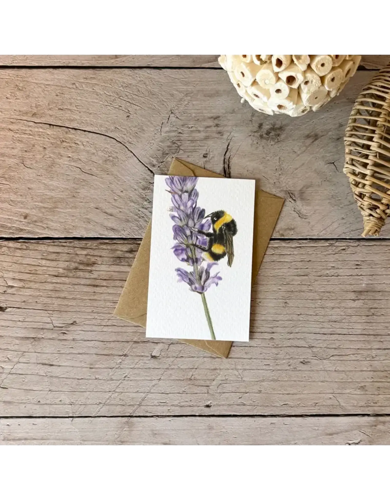 Giftcard - Mini kaartje Hommel op bloem