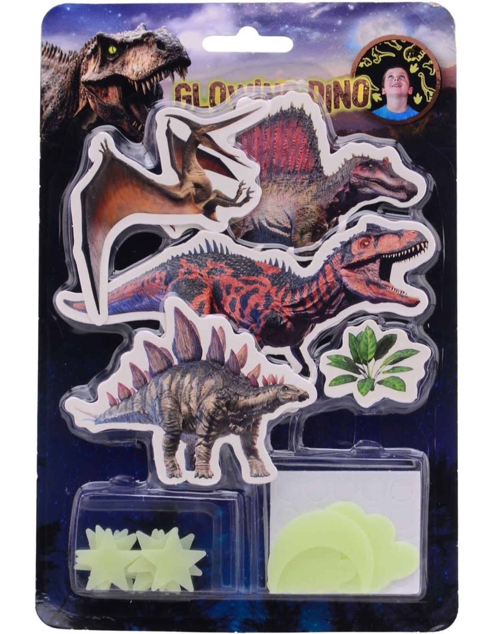 Glow in the dark Dino Muurstickers