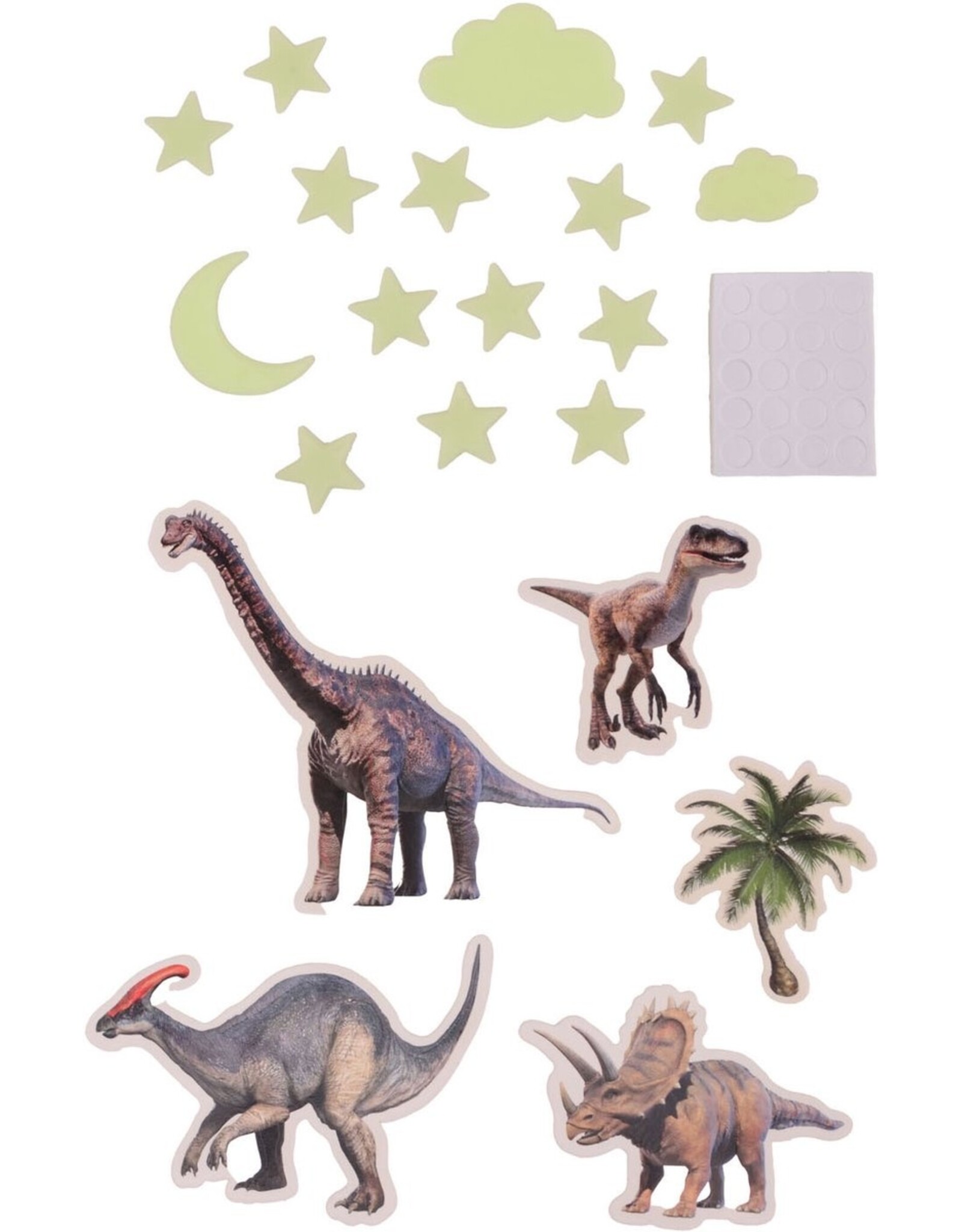 Glow in the dark Dino Muurstickers