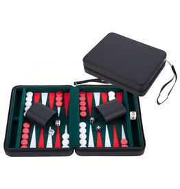 Backgammon met rits Zwart
