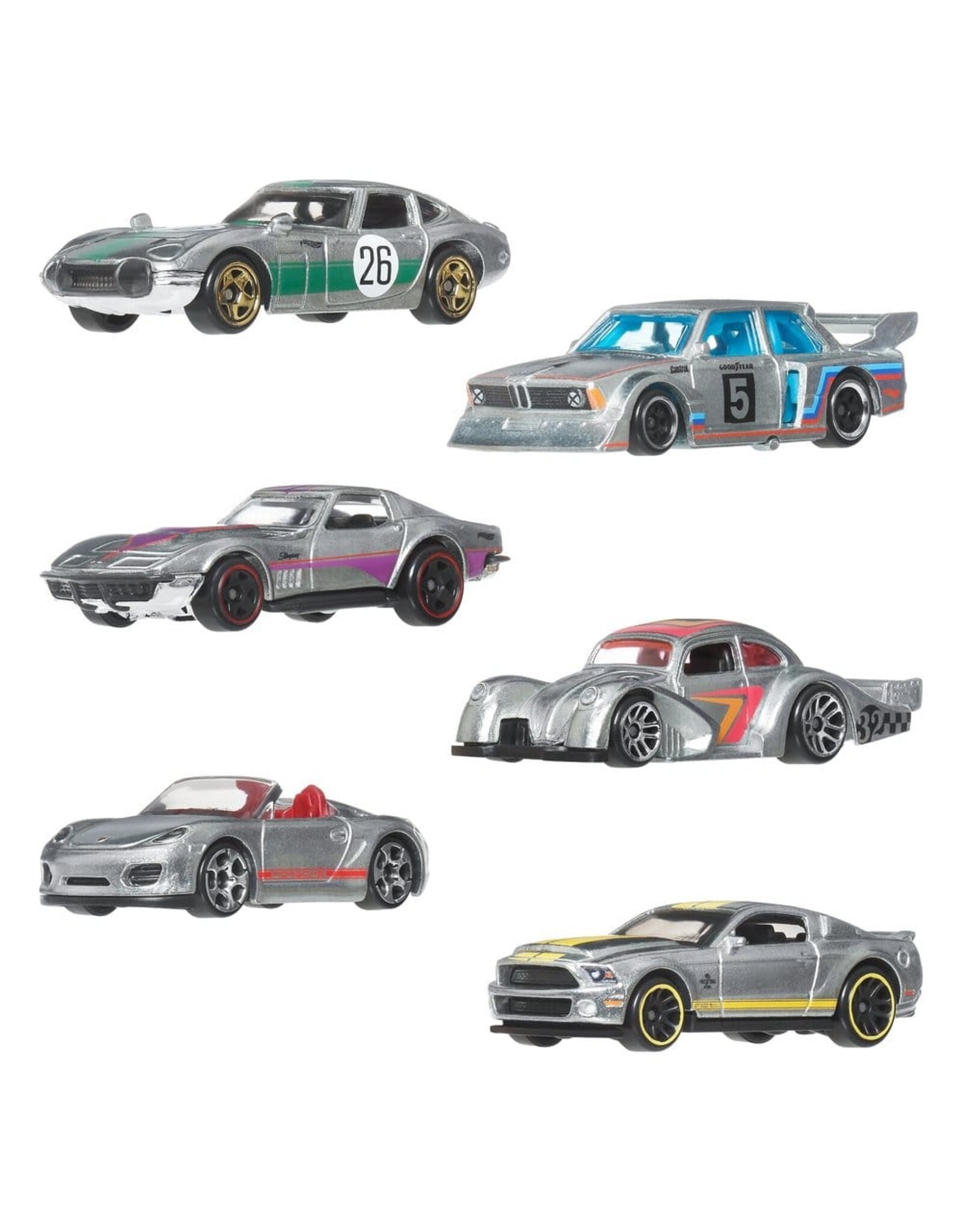 HotWheels Hot Wheels Silver Series 6-Pack ZAMAC