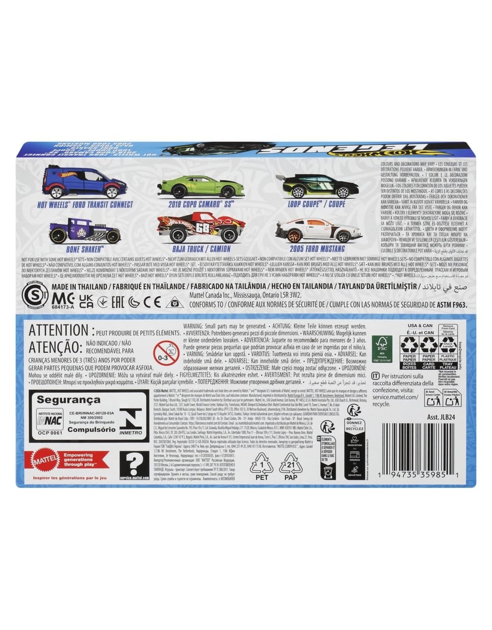 HotWheels Hot Wheels Silver Series 6-Pack Legends