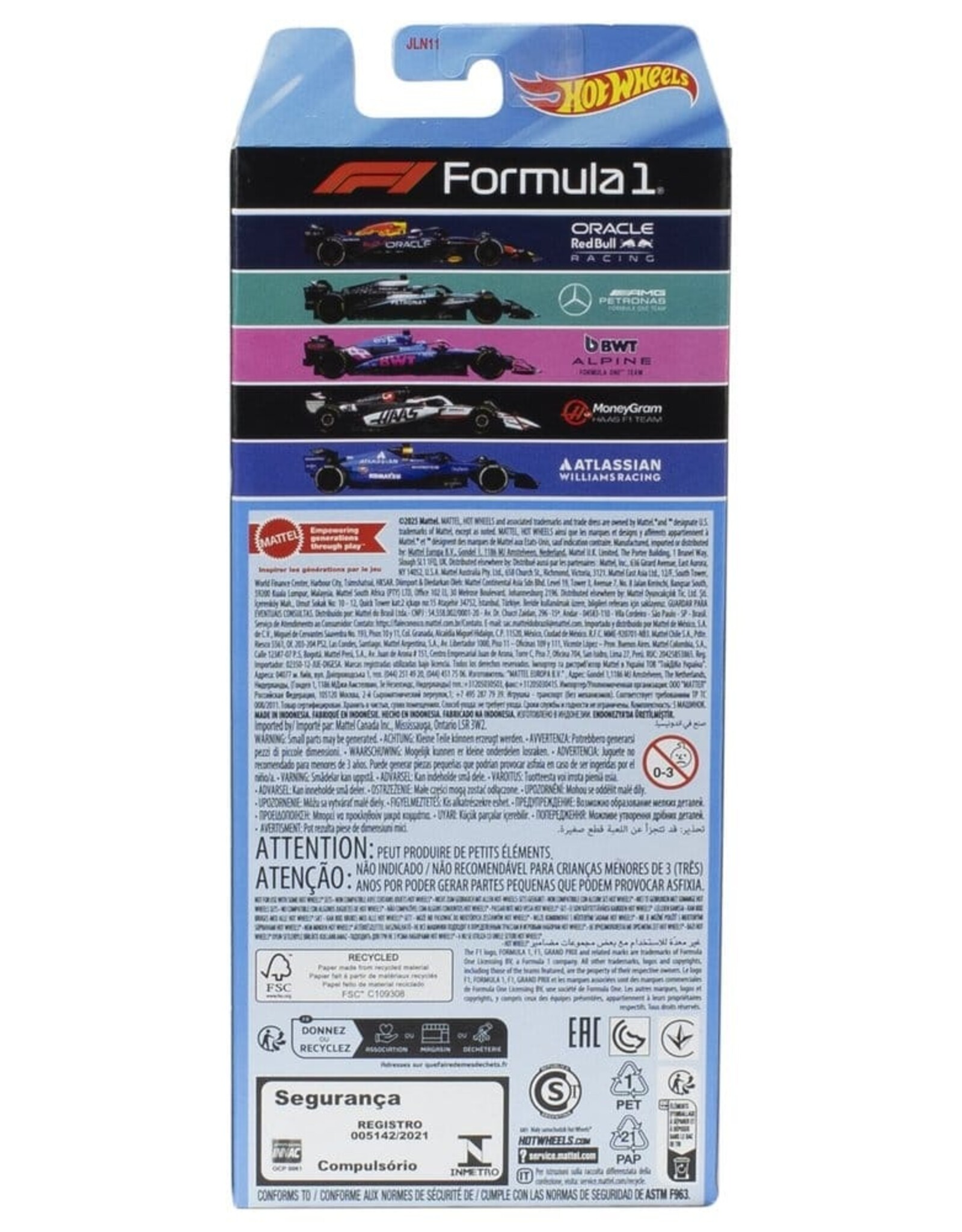 HotWheels Hot Wheels Formula 1 5-Pack