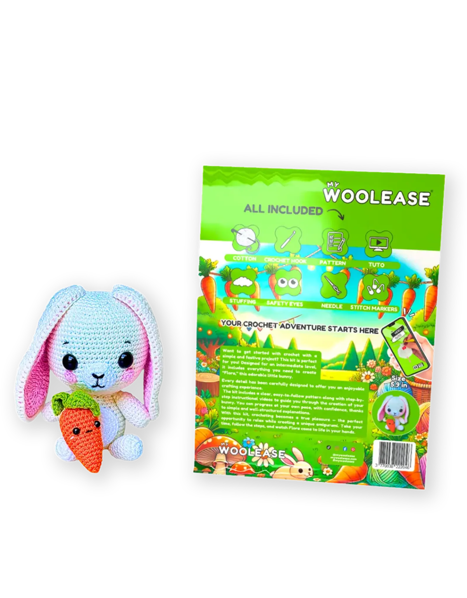 My Woolease Crochet Kit Flora Rabbit