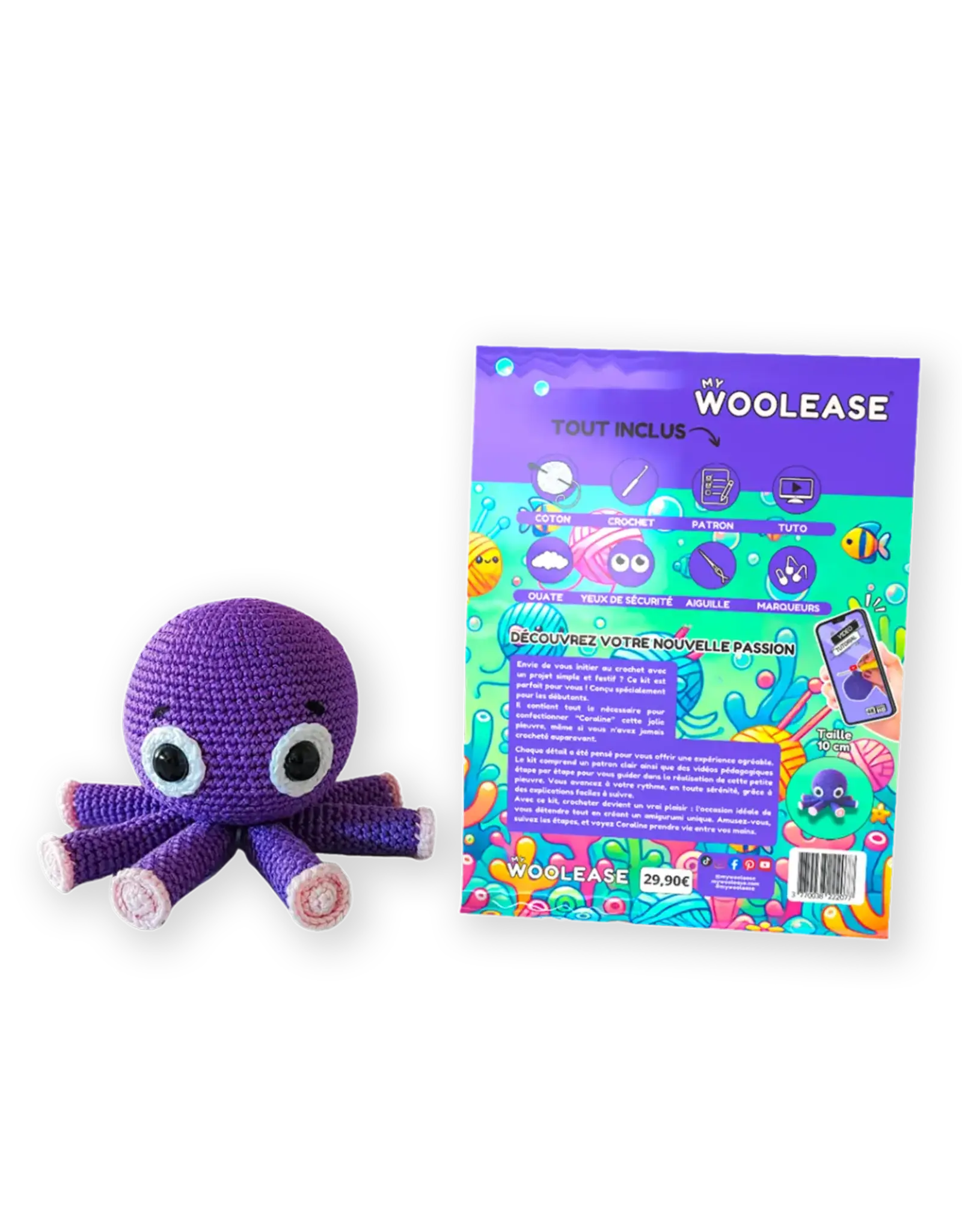 My Woolease Crochet Kit Coraline Octopus
