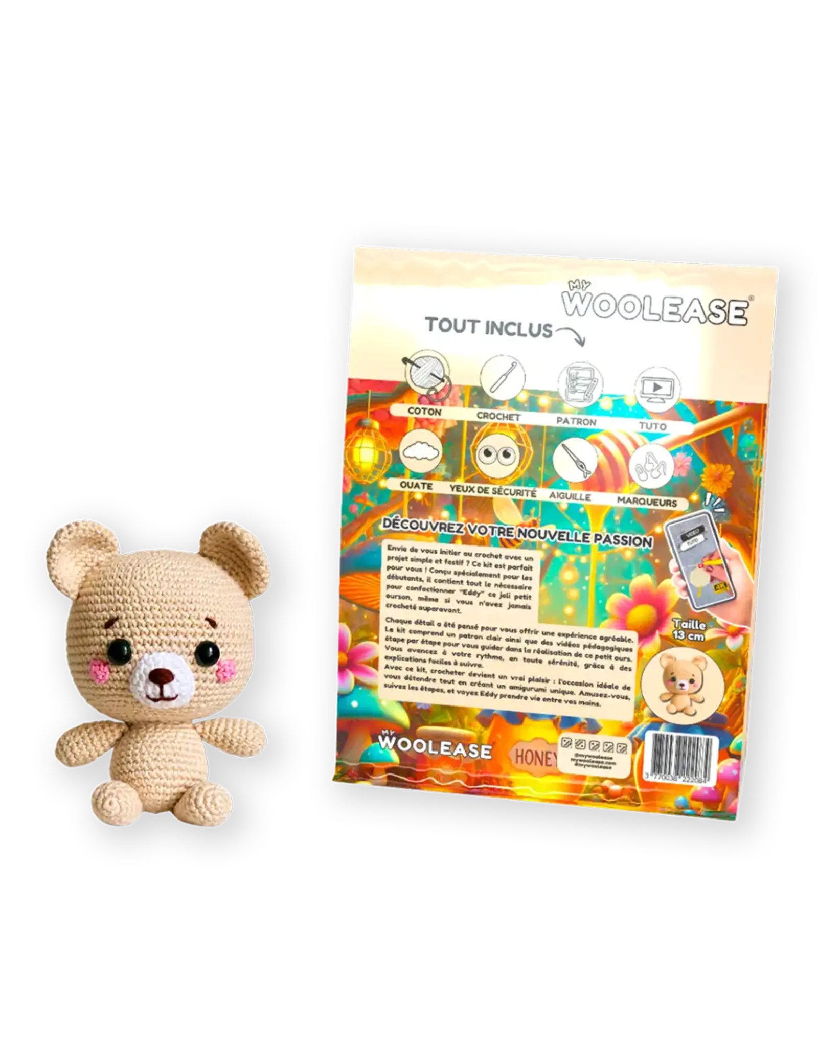 My Woolease Crochet Kit Eddy Bear