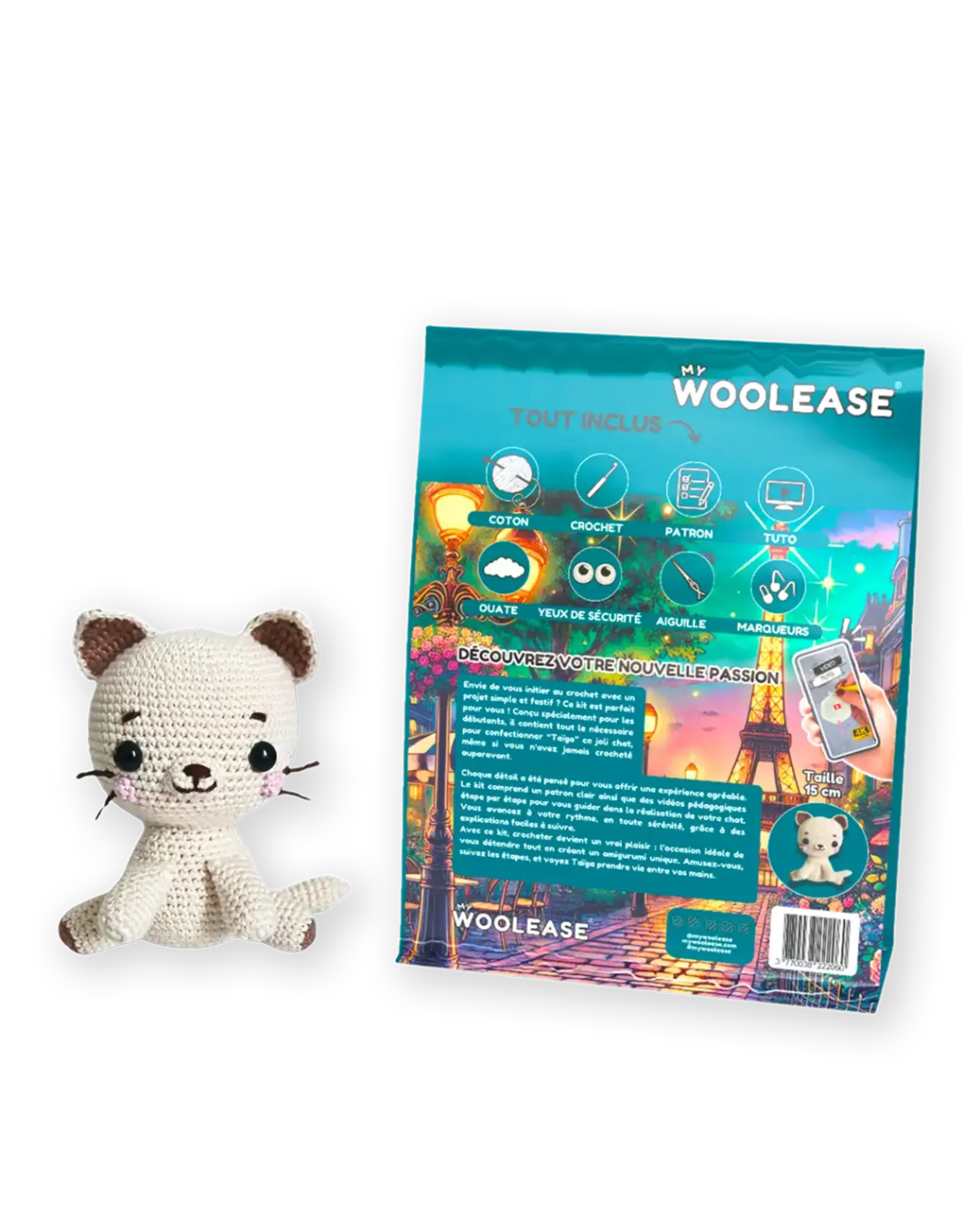 My Woolease Crochet Kit Taïga Cat