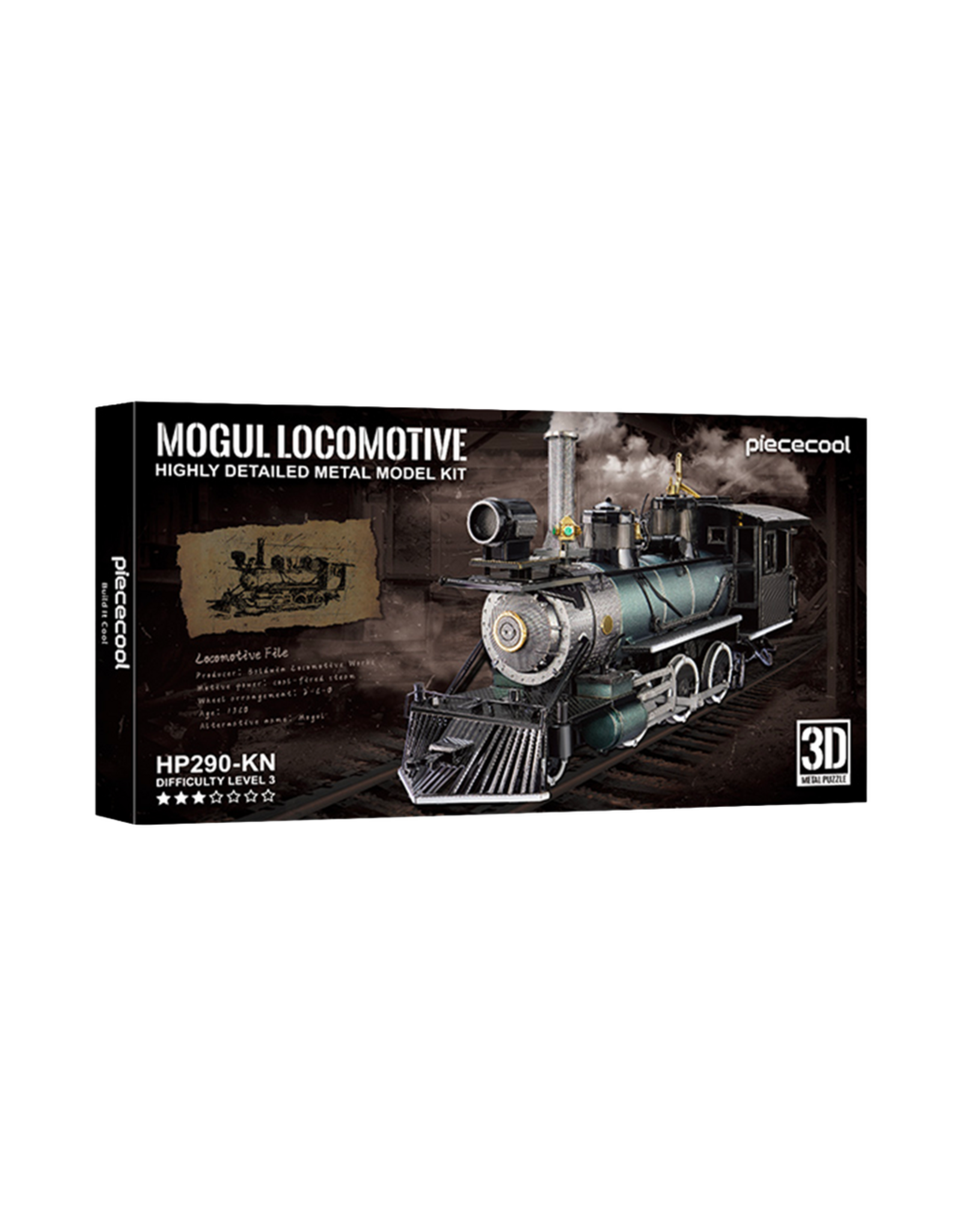 Piececool Metal Model Kit ''Mogul Locomotive''