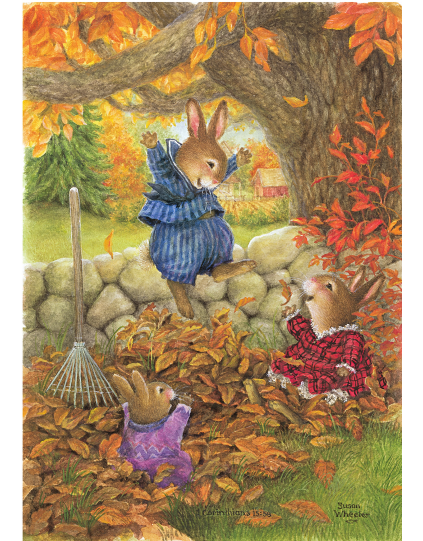 The Porch Fairies Holly Pond Hill "Fun in the Autumn Leaves"