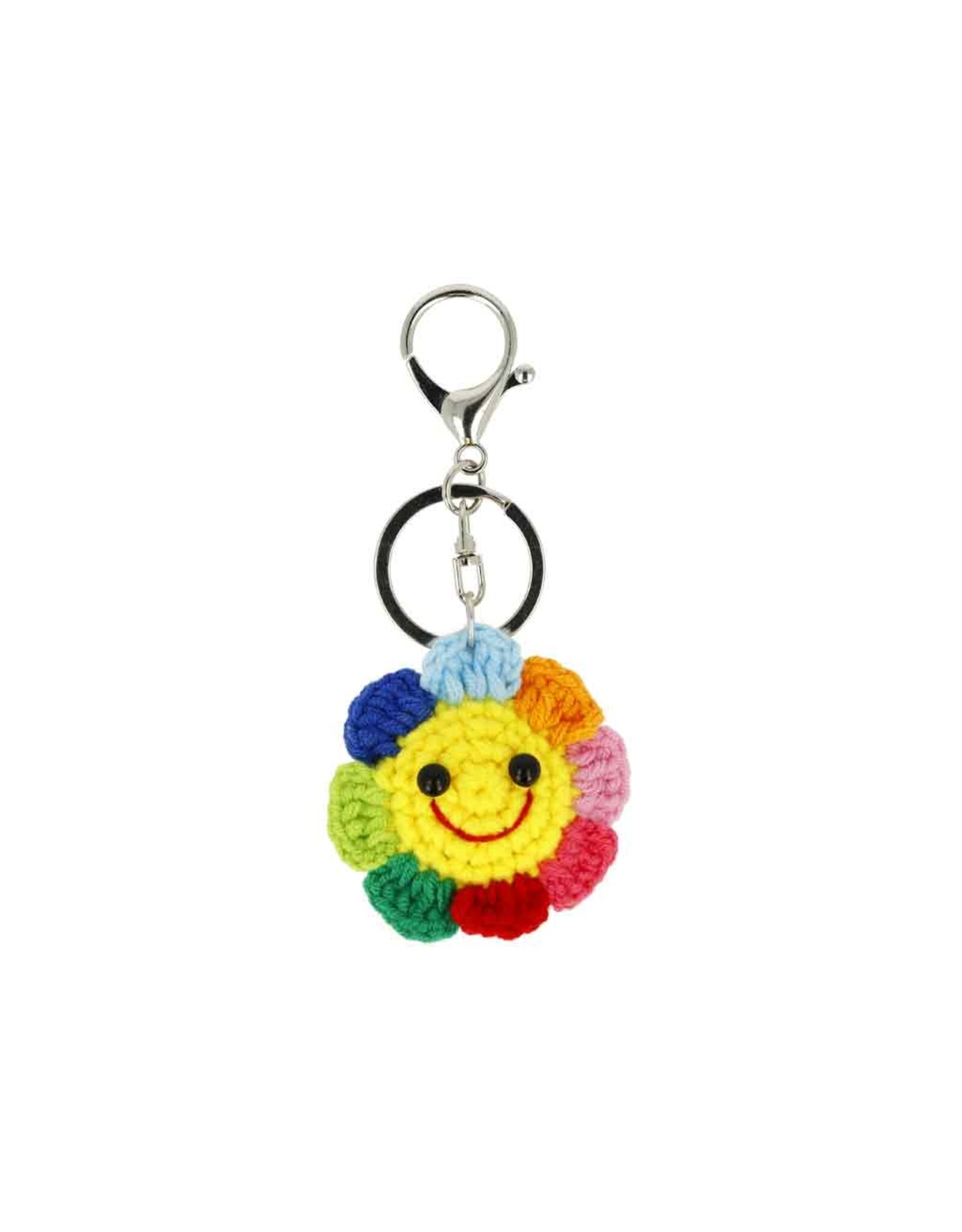 Schönes Schenken Taschenanhänger Blume gehäkelt