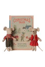 Maileg Christmas Twin Mice - Little Sister and Brother in Book