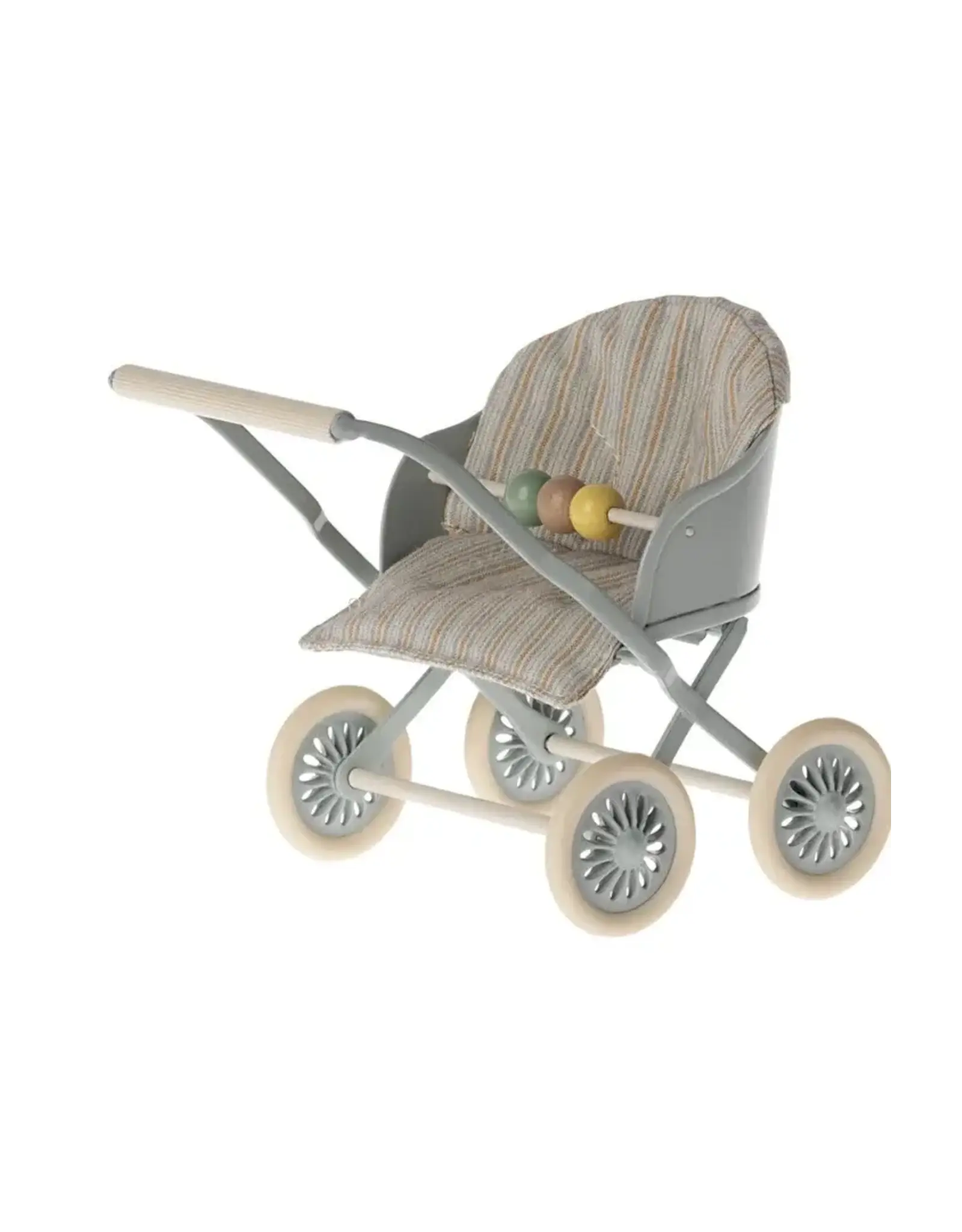Maileg Stroller Baby Mouse - Blue