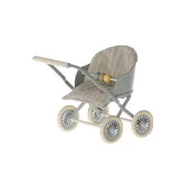 Maileg Stroller Baby Mouse - Blue