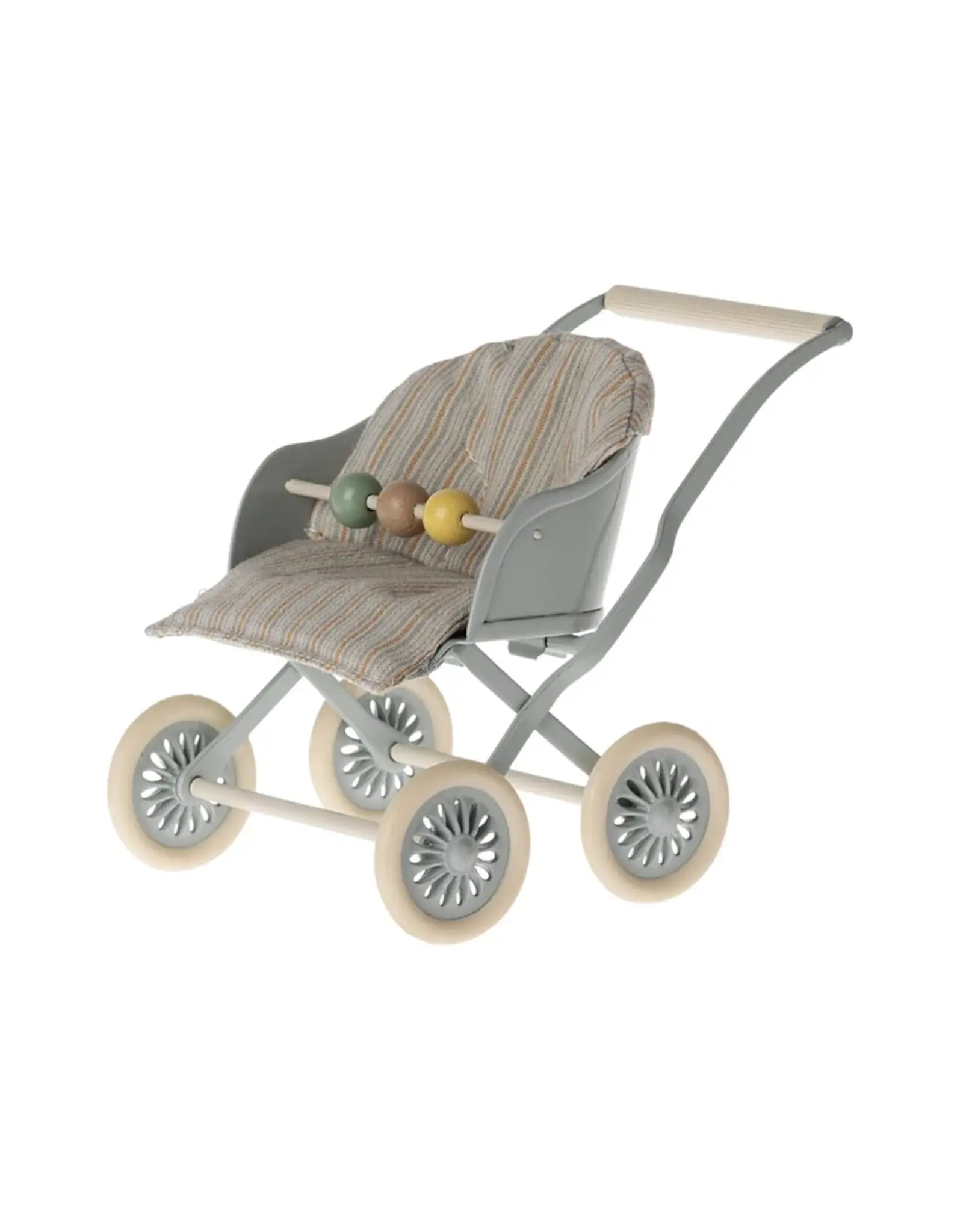 Maileg Stroller Baby Mouse - Blue