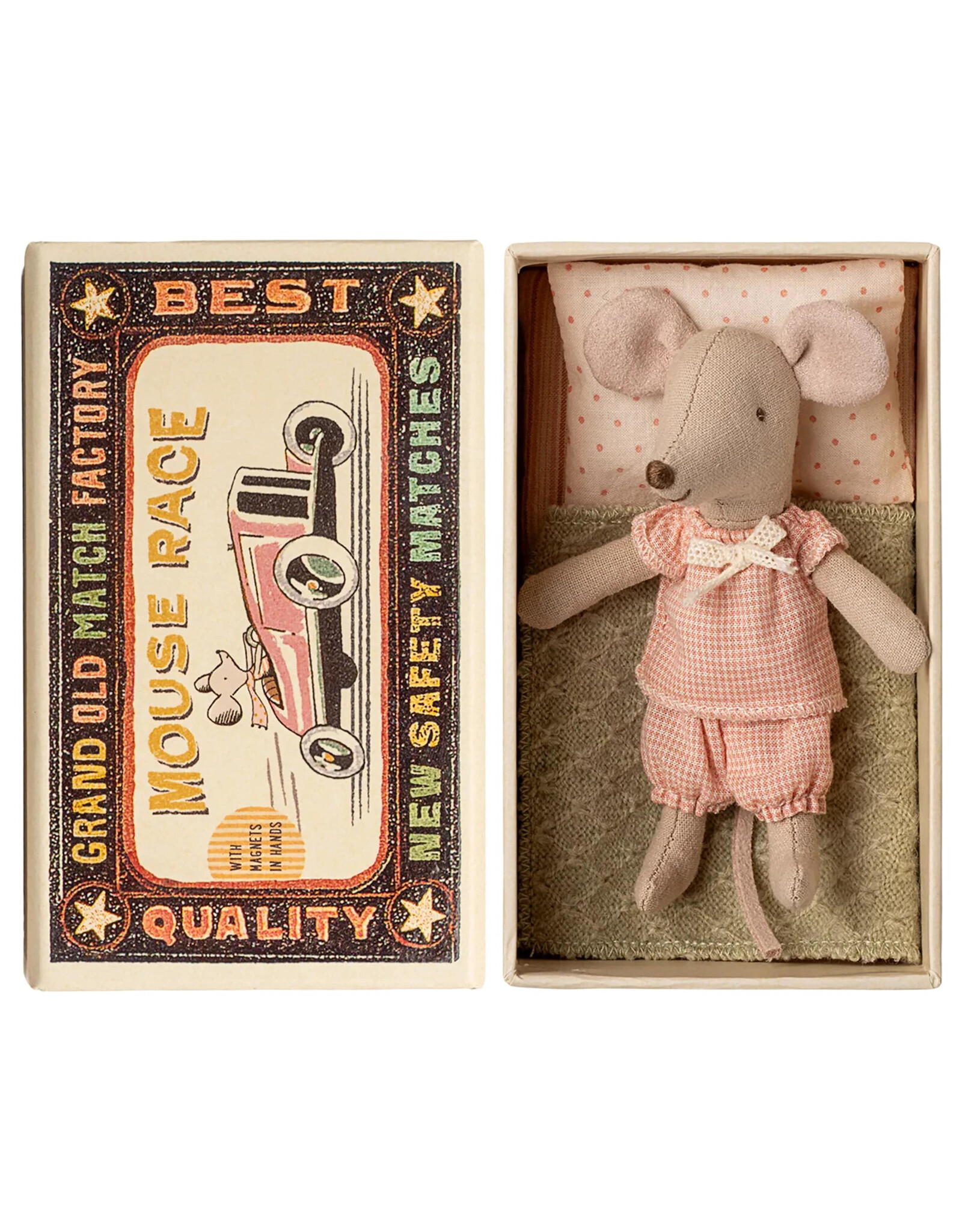 Maileg Little Sister Mouse in Matchbox