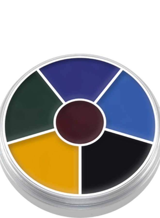 Cream color circle, black eyes 2