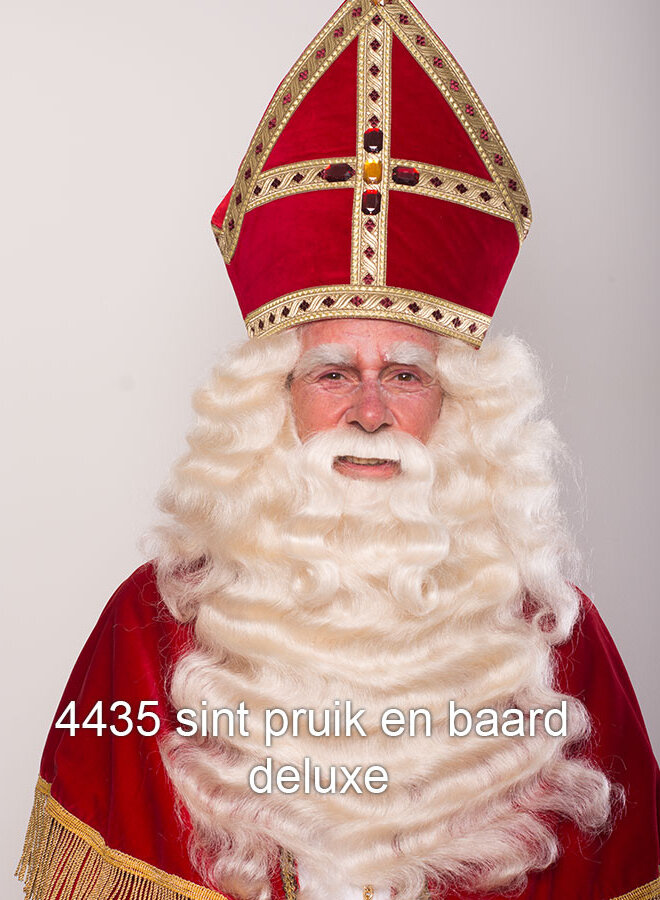 Sint baard en pruik deluxe