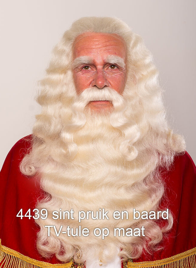 Sint pruik en baard TV-tule op maat