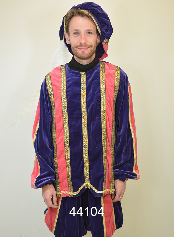 Pieten kostuum paars/roze XL