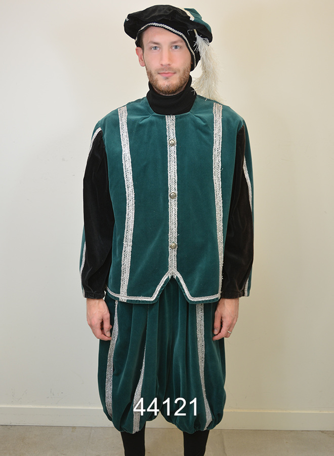 Pieten kostuum Groen/Zwart M