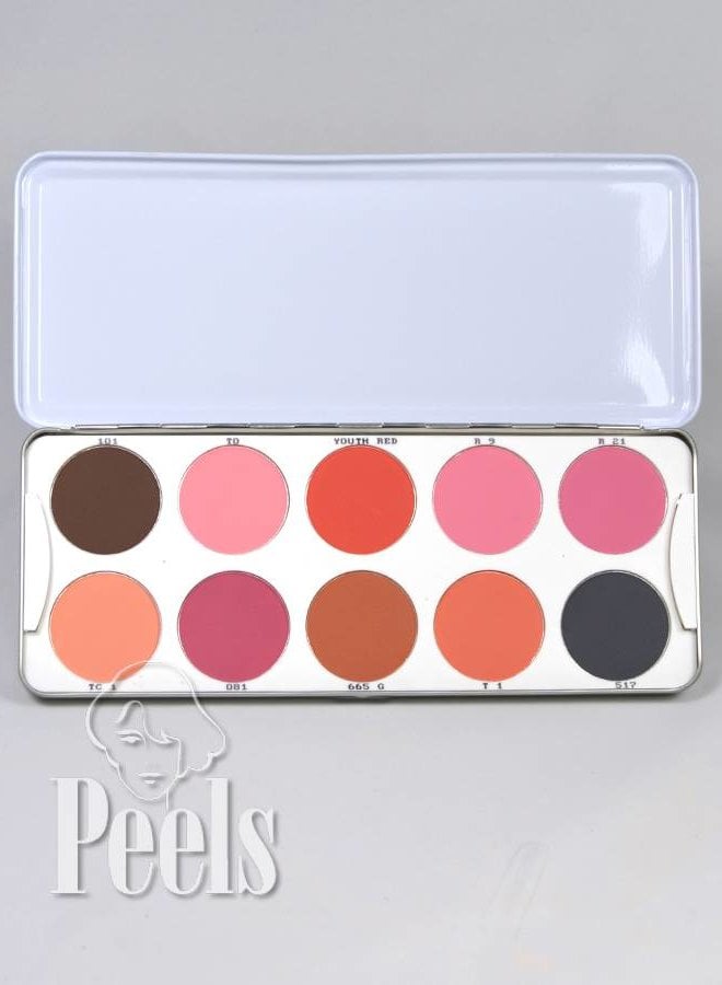 Blusher Palette matt 10 kleuren