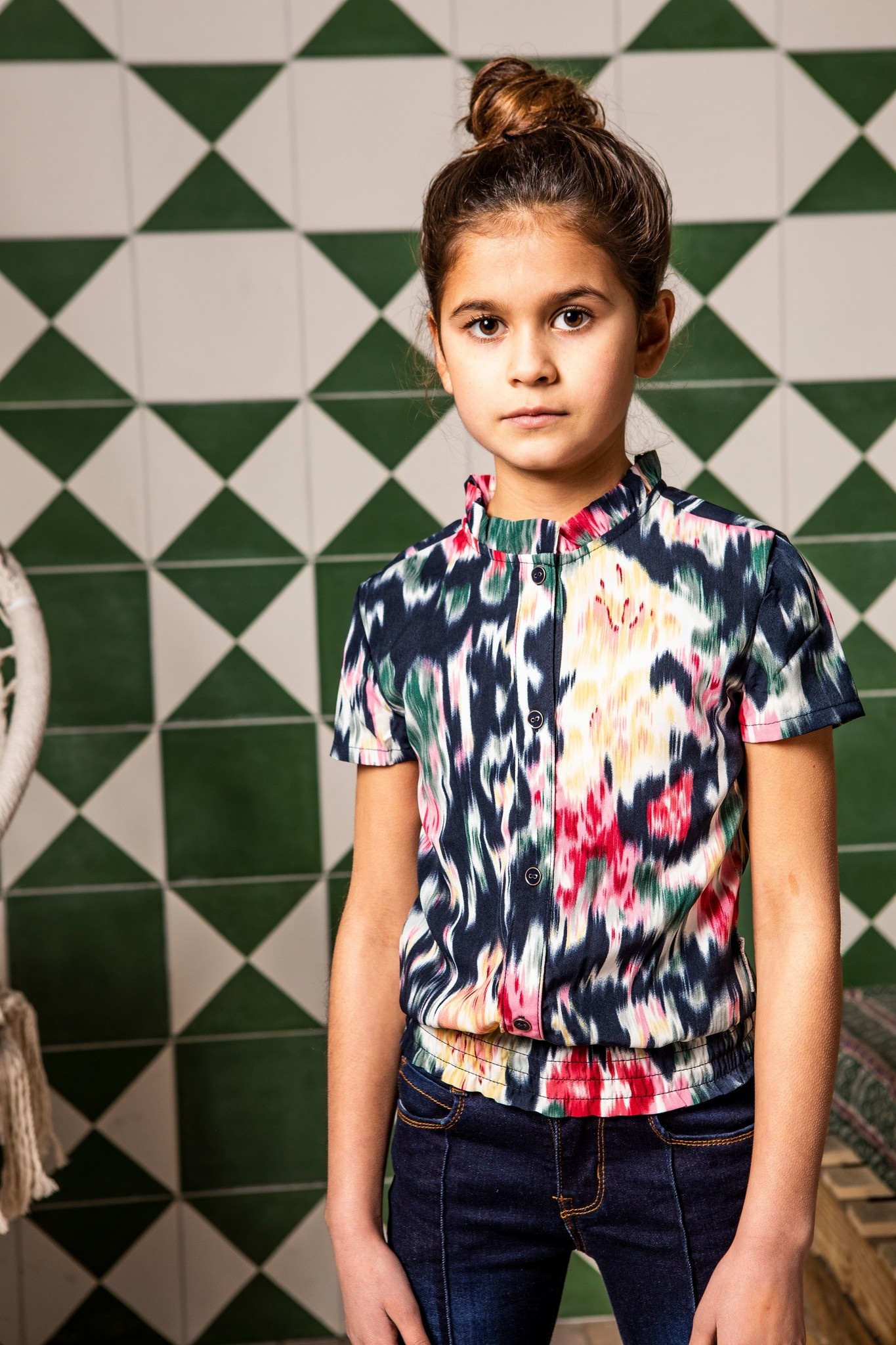 B.Nosy Meisjes blouse - Geweven - AOP Youth bloemen B.Nosy Meisjes blouse - Geweven - AOP Youth bloemen