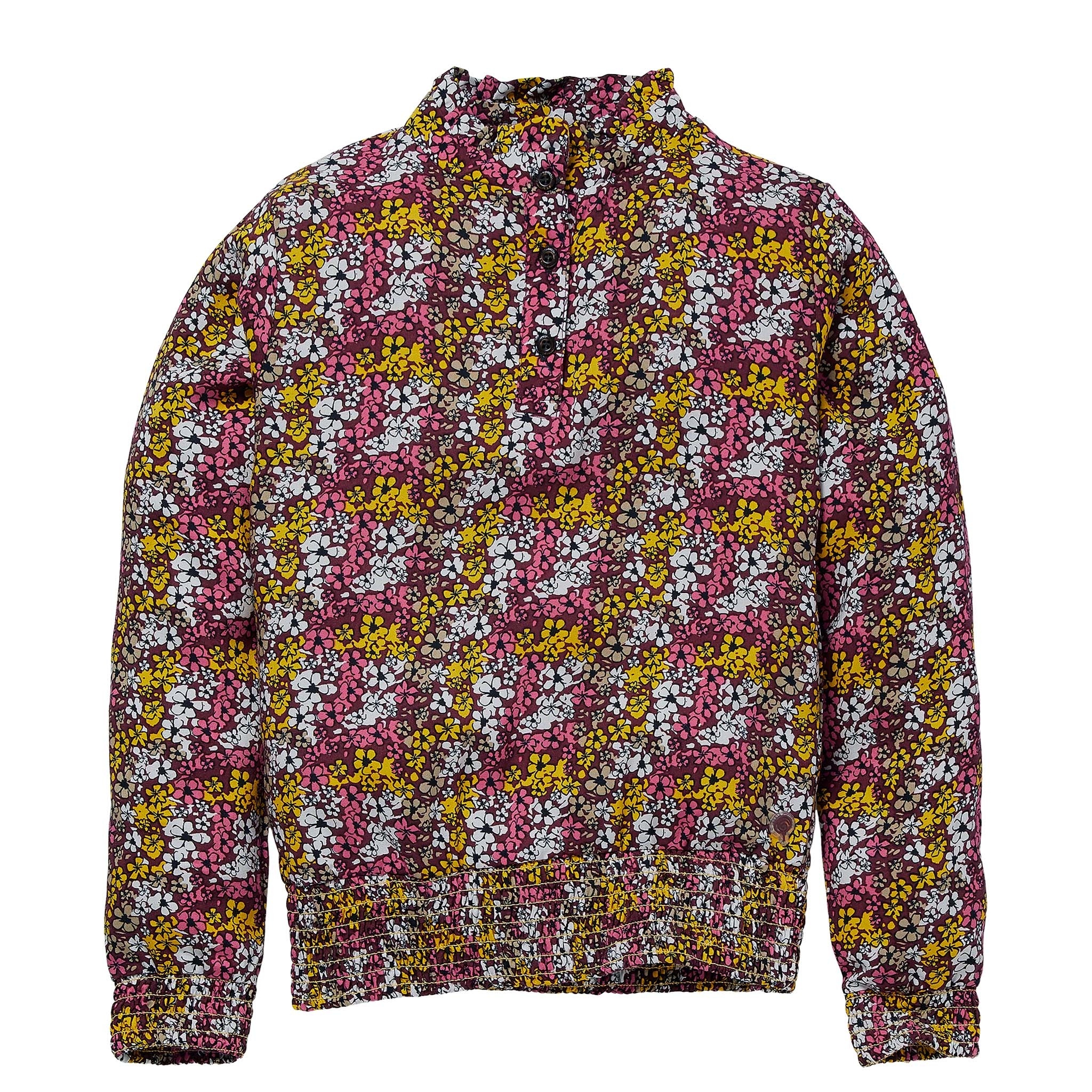 Quapi Meisjes blouse - Kate - AOP Bordeaux bloemen Quapi Meisjes blouse - Kate - AOP Bordeaux bloemen