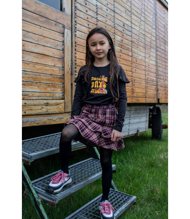 Quapi Meisjes rok - Kendra - AOP Zand geruit