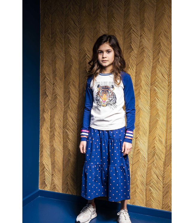 B.Nosy Meisjes rok midi - Stoere stippen en gesmokte boord - Tough stippen