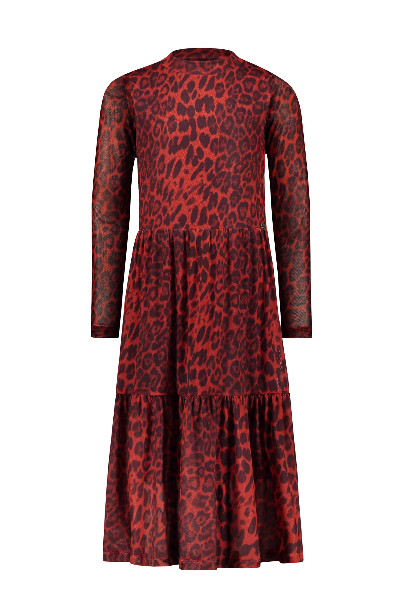Like Flo Meisjes jurk lang - AOP mesh - Chili Like Flo Meisjes jurk lang - AOP mesh - Chili