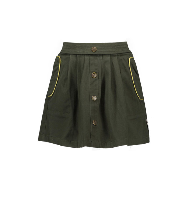 B.Nosy Meisjes rok - Twill met stoffen riem - Forest